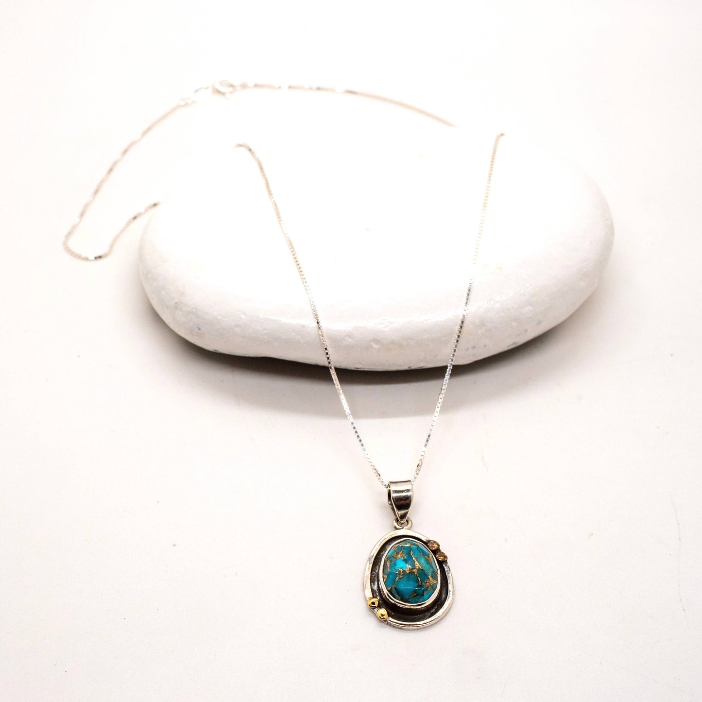 Sterling Silver Turquoise Galaxy Necklace