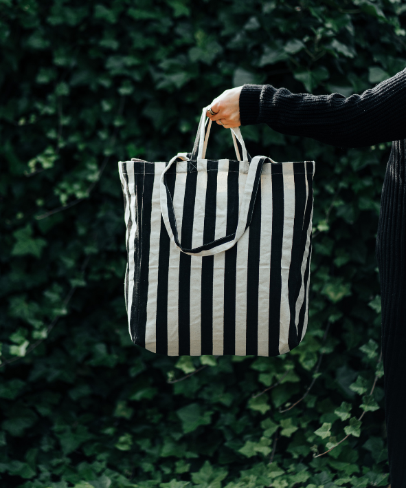 Organic Tote ORIGINAL - Stripes : Black