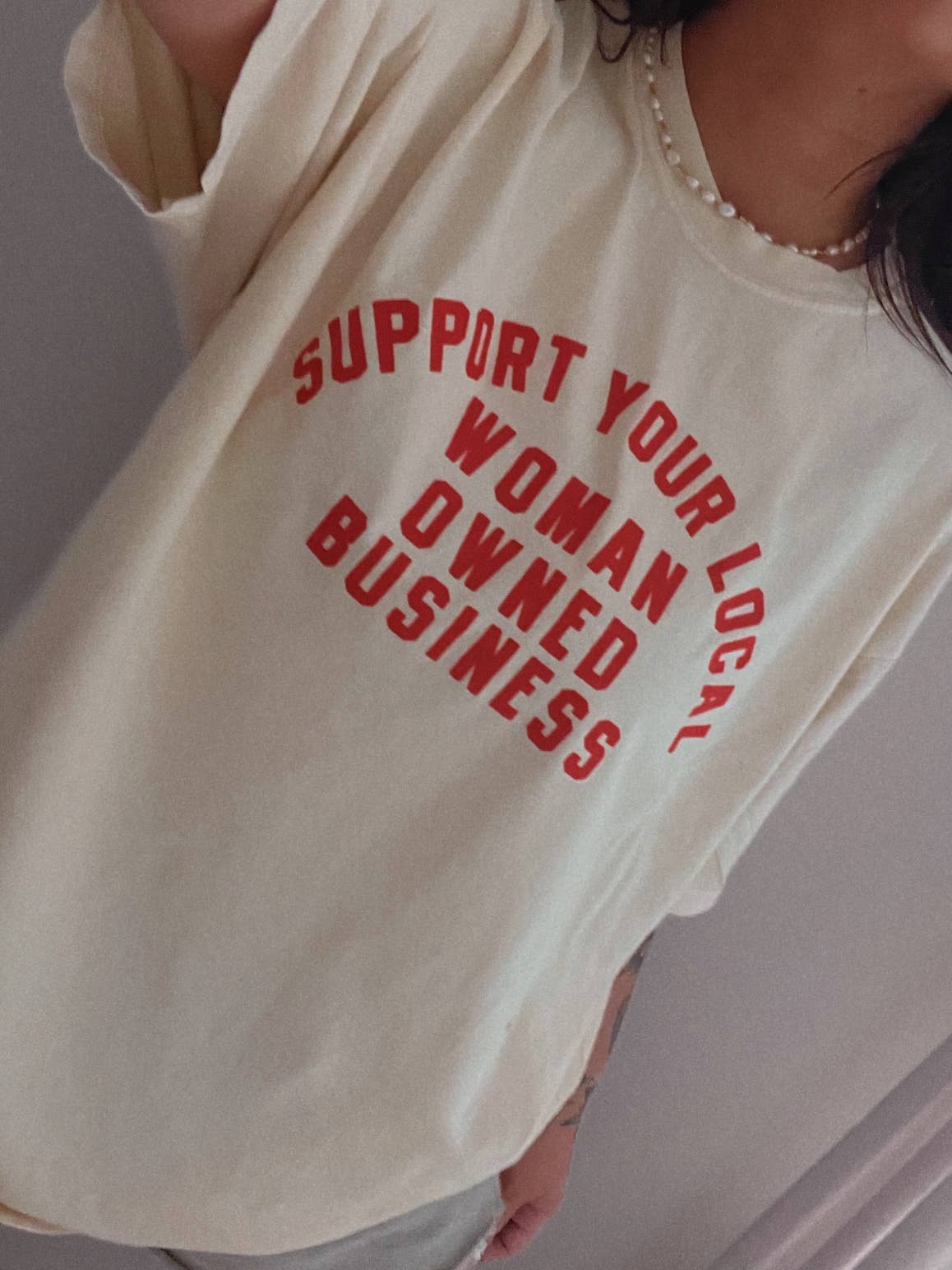 Support your local woman Tee- ivory