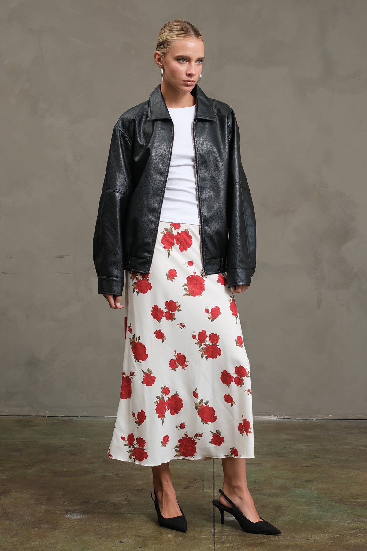 Romantic Rose Midi Skirt