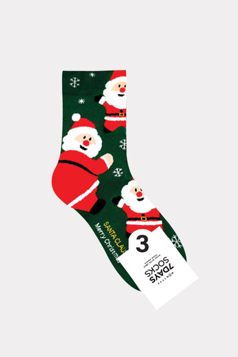 Women's Crew Merry Pop Pop Socks: Santa