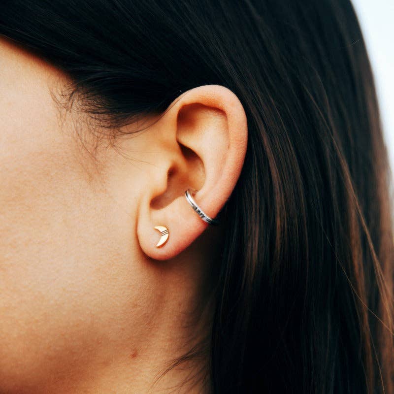 Double Down Ear Cuff - Sterling Silver