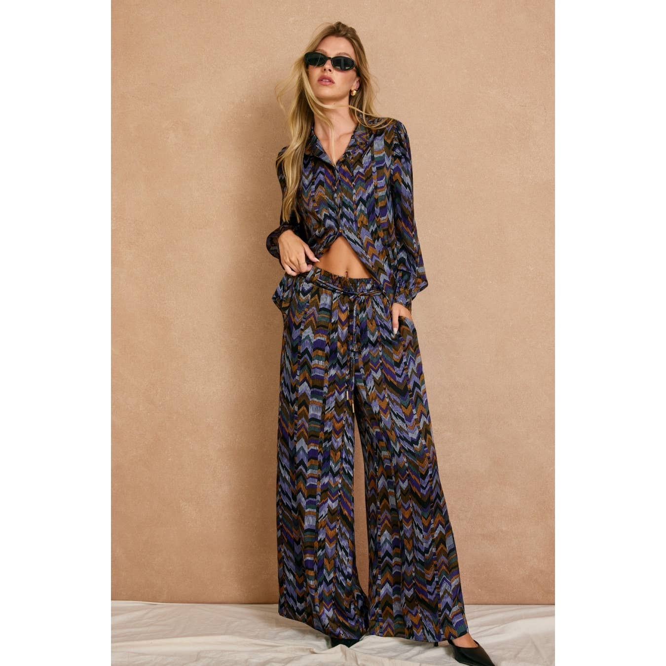 Roll With It Looped Belt Pants: ECLIPSE