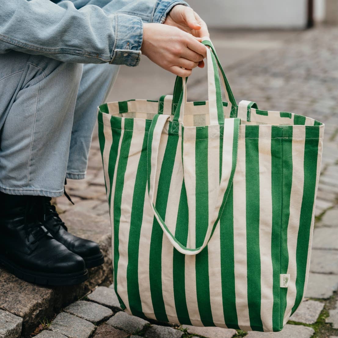 Organic Tote ORIGINAL - Stripes : Black