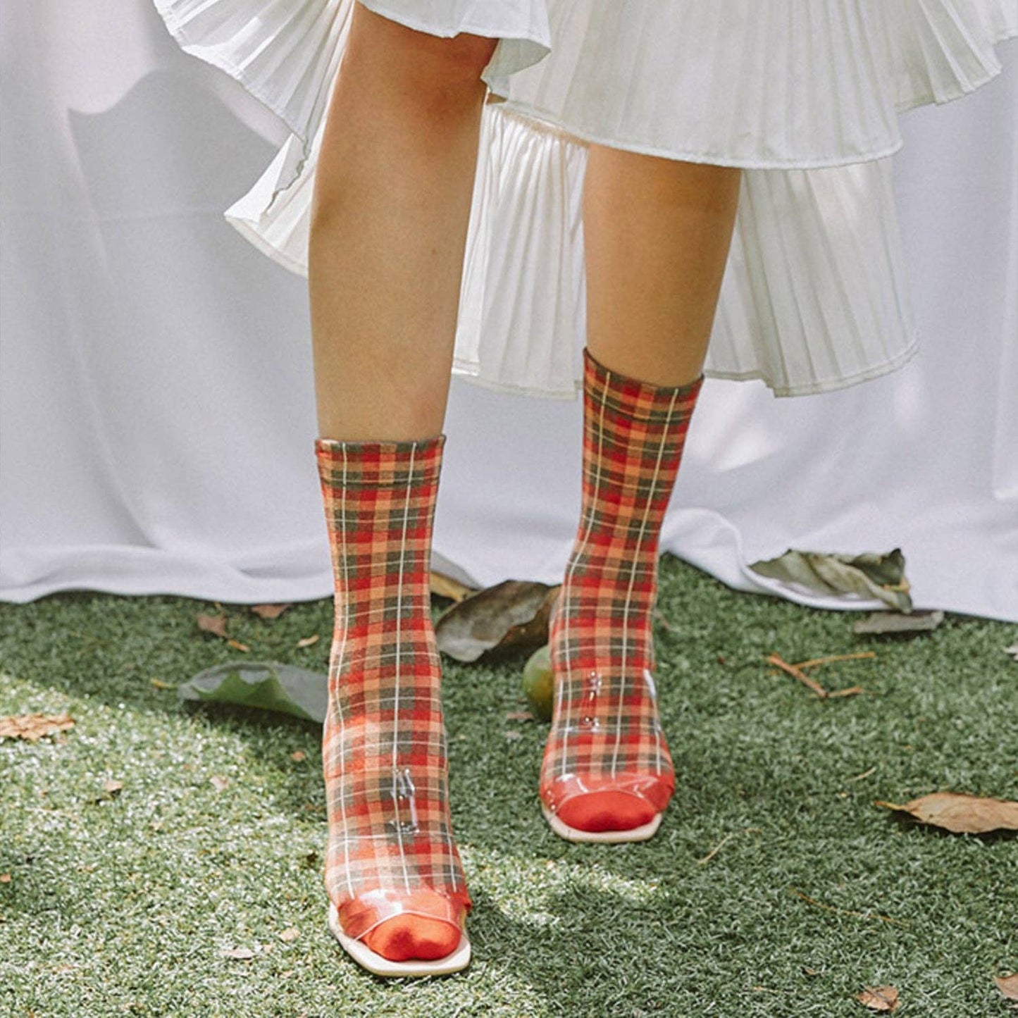 Women's Crew Small Check X Check Socks