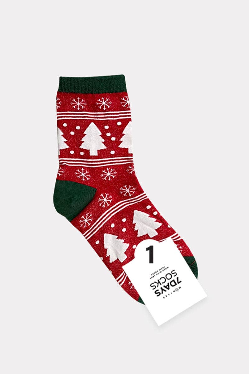 Women's Crew Winter Ornament Socks
