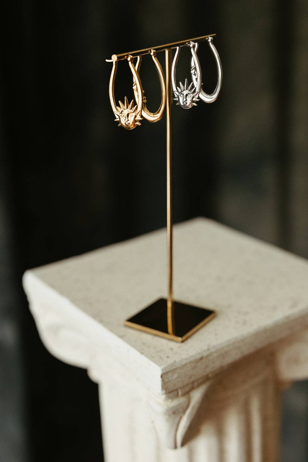 Day & Night Hoop Earrings - Silver