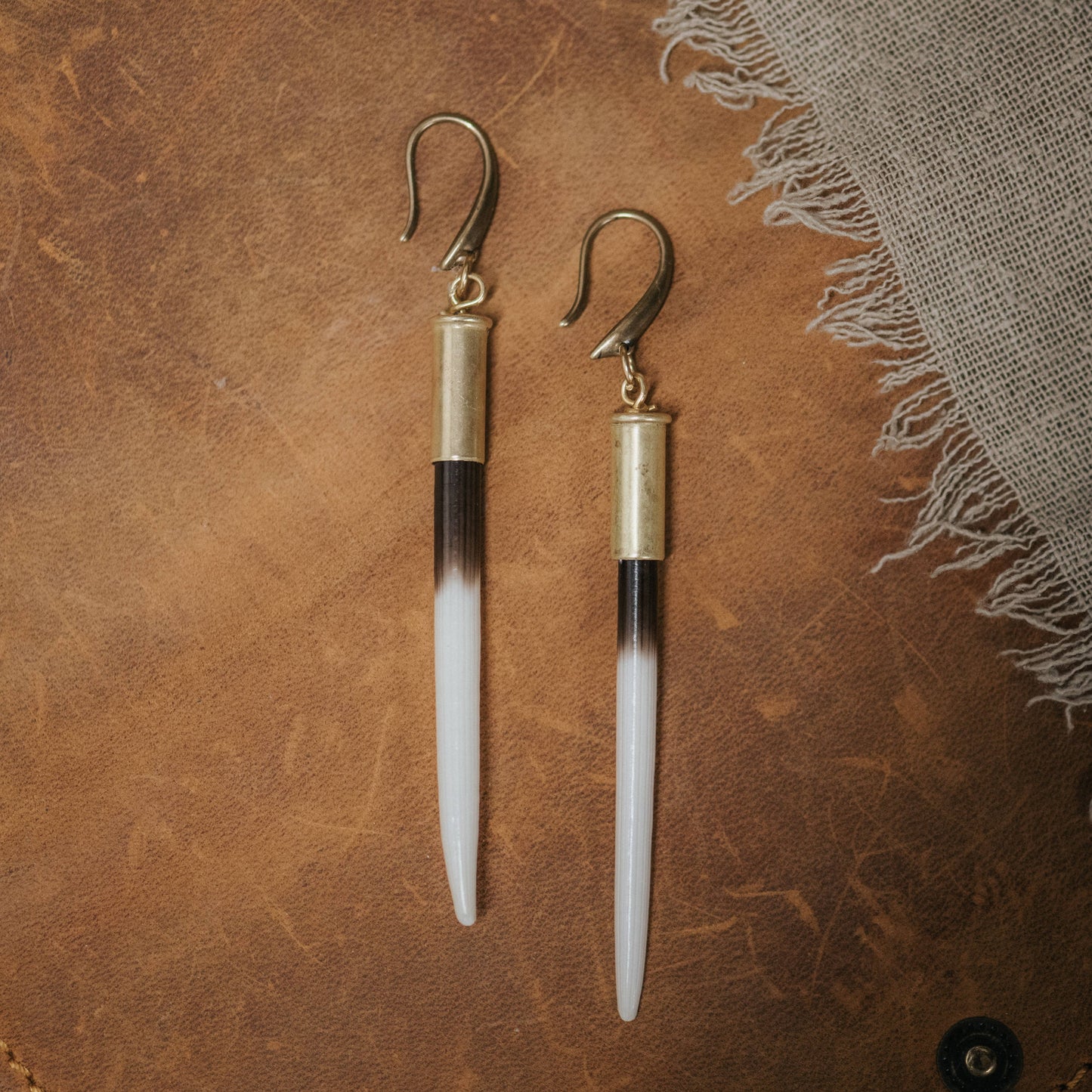 Yellowstone Beth Dutton Quill Earrings // Hook Variant: Predominantly White