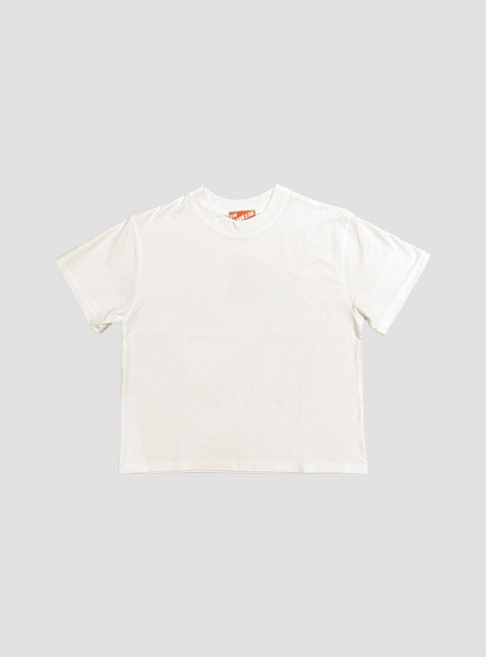 Mineral Washed Blank Cotton Tee: WHITE