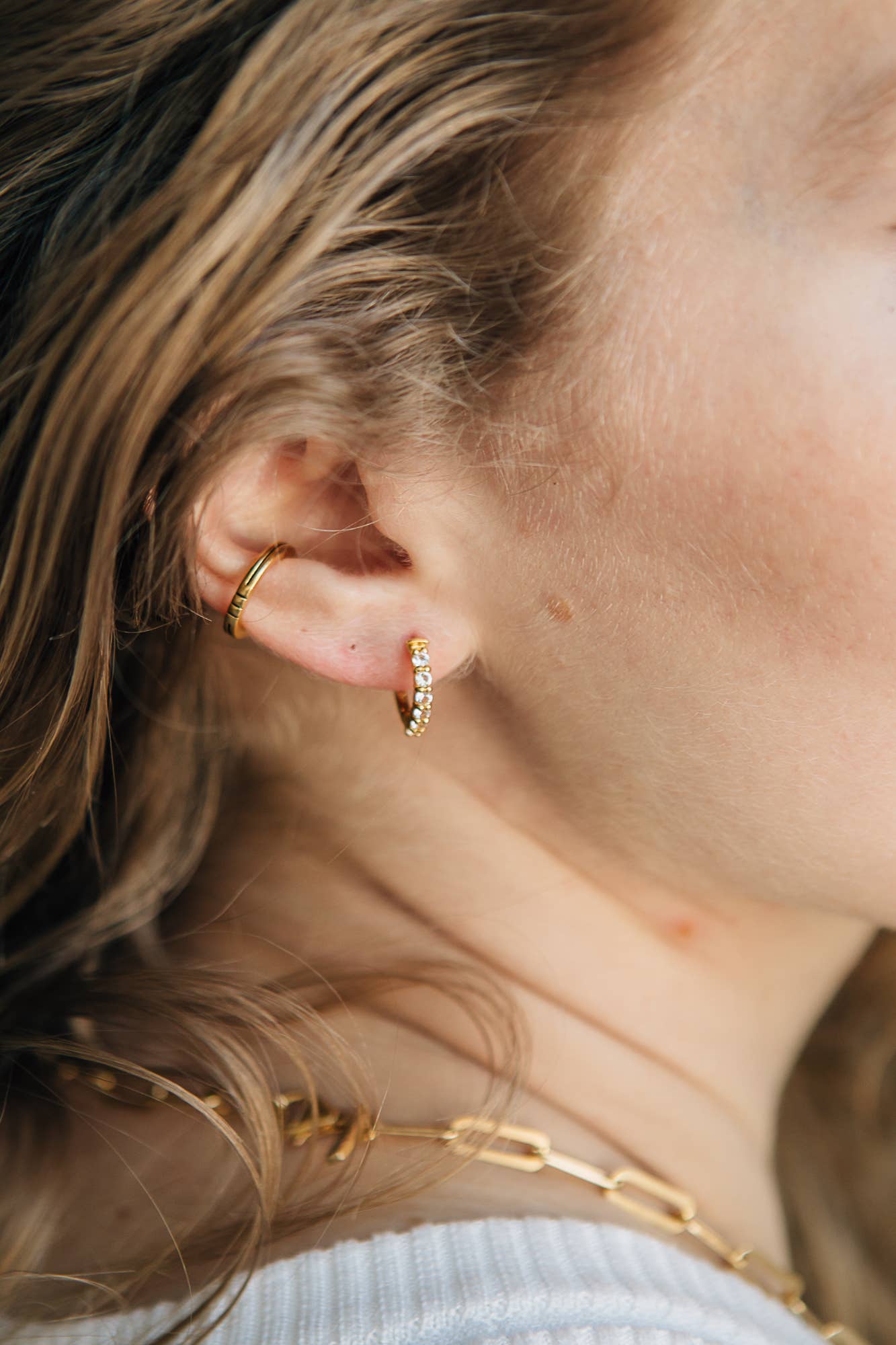 Double Down Ear Cuff - Gold Vermeil