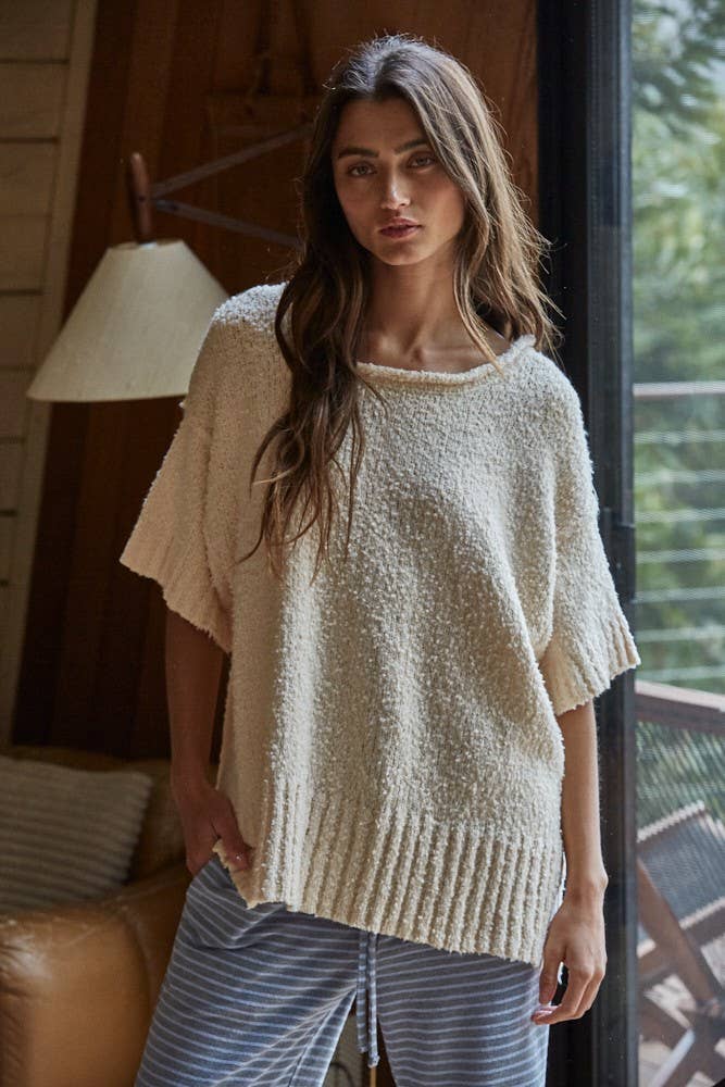 Knit Sweater Pullover: Natural