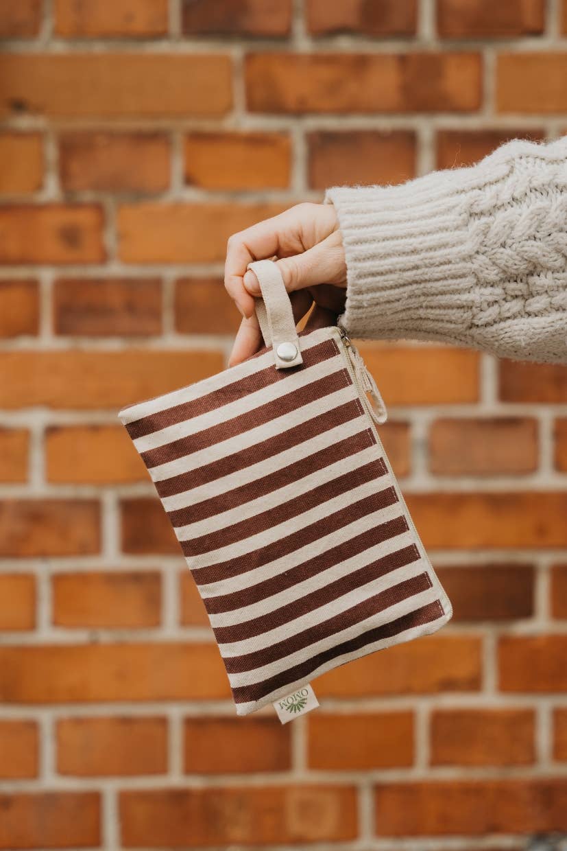 Pocket bags: Striped brown