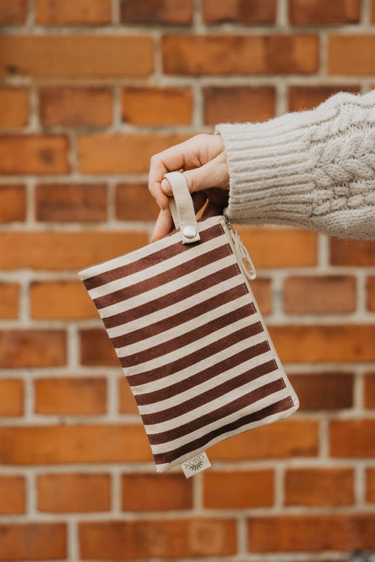 Pocket bags: Striped brown