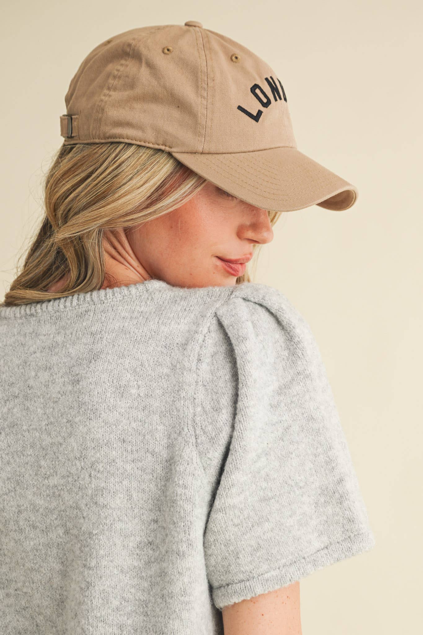 SHORT PUFF SLEEVE SWEATER CARDIGAN: H GREY