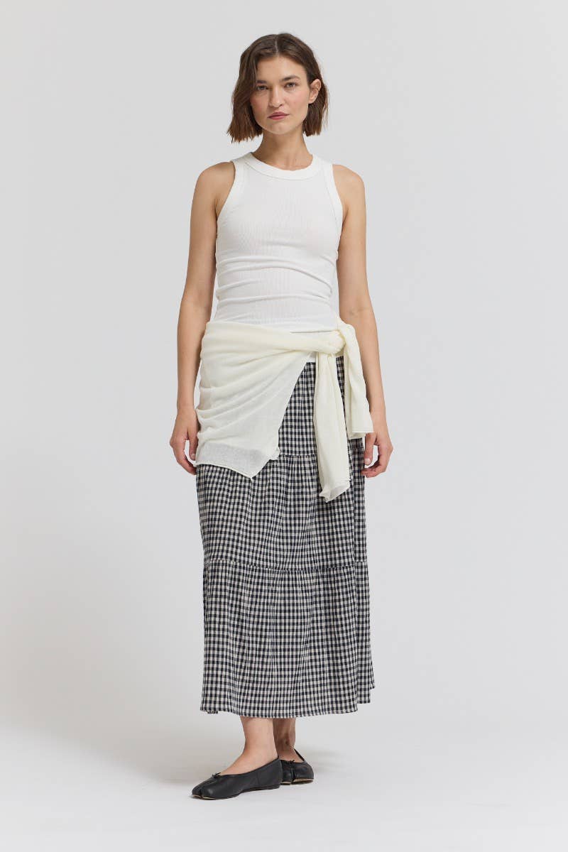 DAILY WEAR EASY JERSEY TANK TOP: OFF WHITE