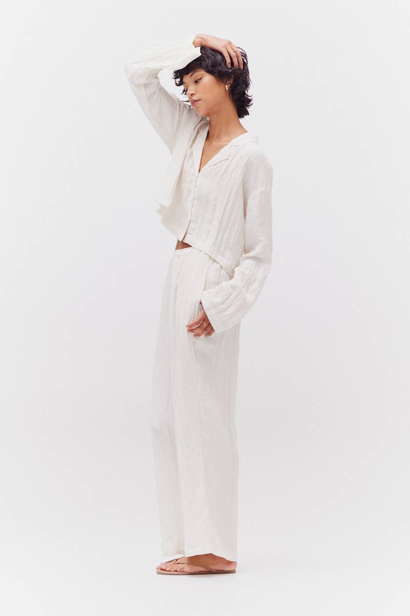 LONG SLEEVES SUMMER SHIRTS: MILK