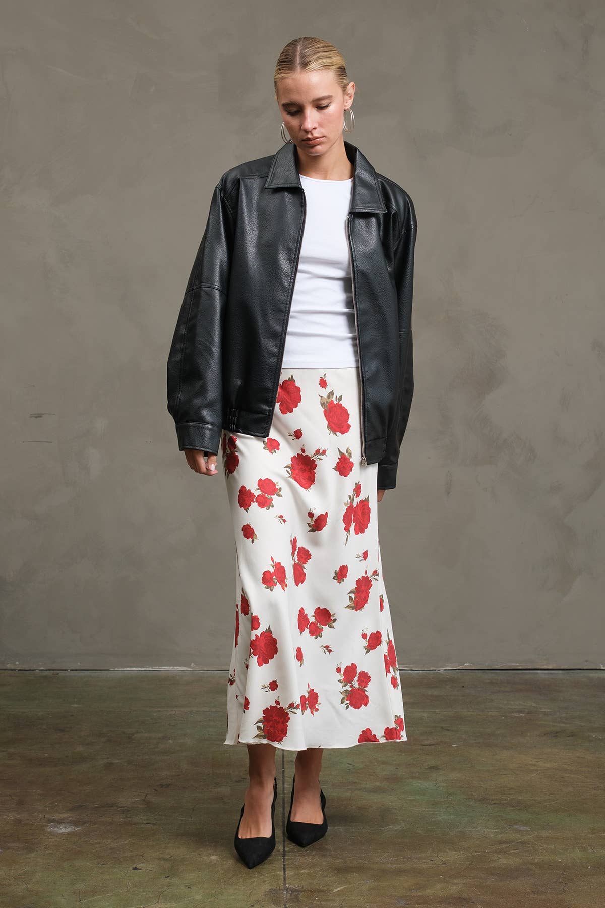 Romantic Rose Midi Skirt