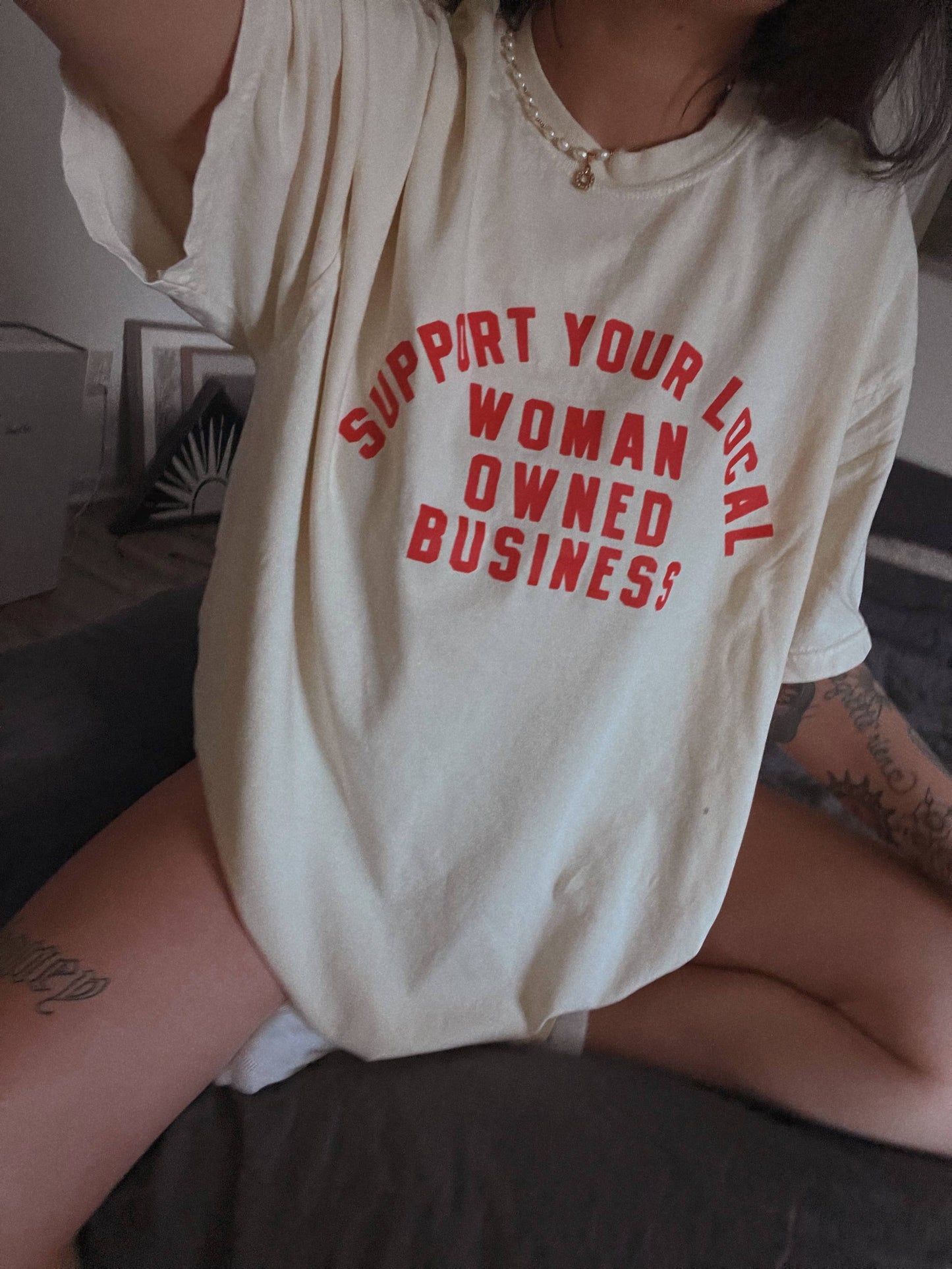 Support your local woman Tee- ivory