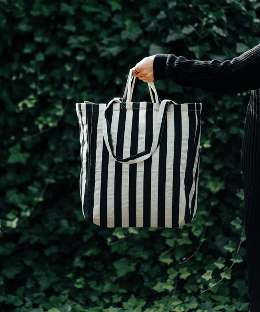 Organic Tote ORIGINAL - Stripes : Black