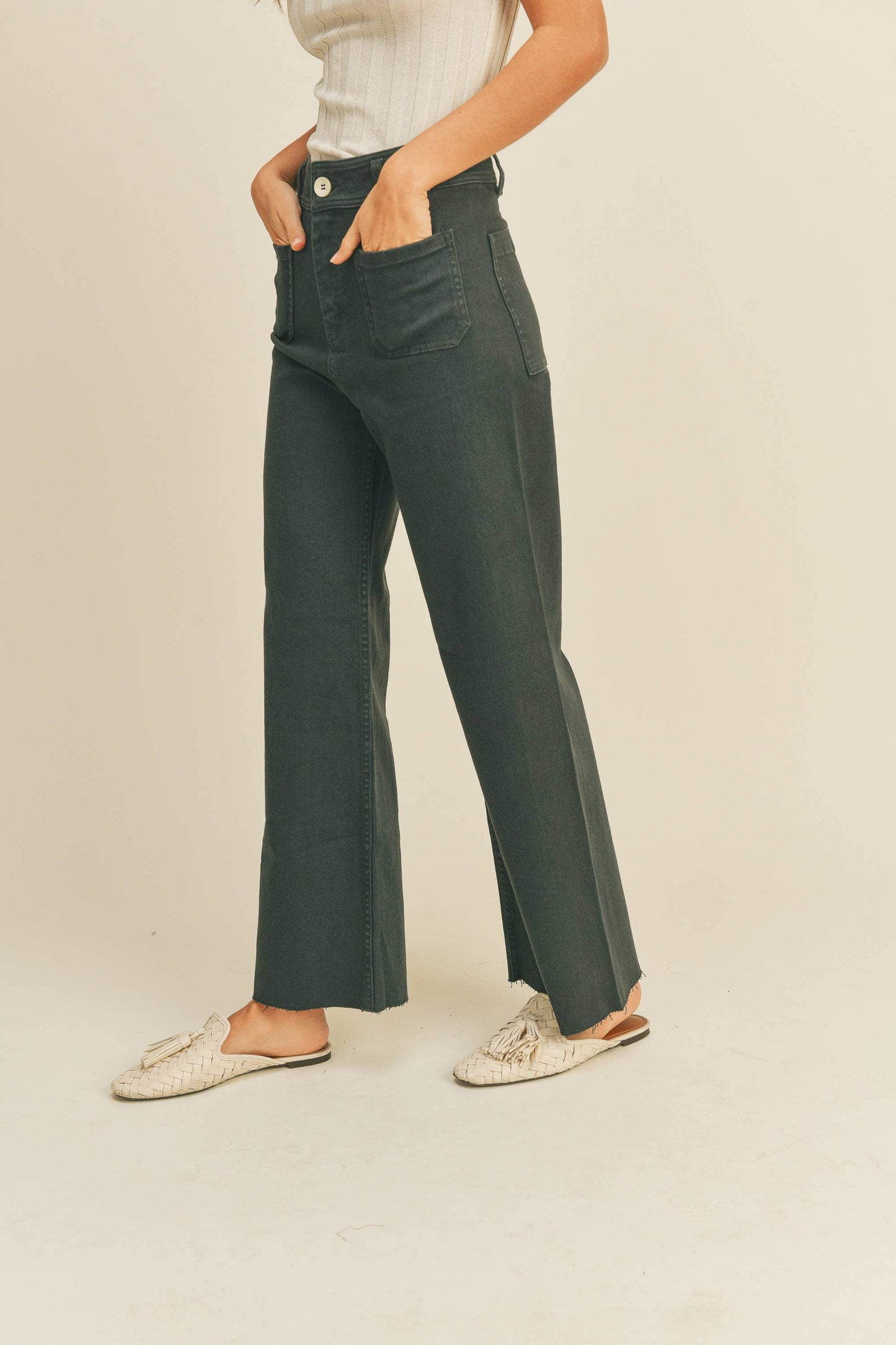 Colette Cropped Front Pocket Pant
