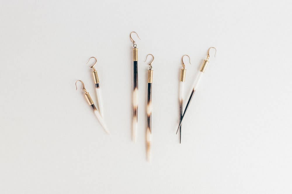 Yellowstone Beth Dutton Quill Earrings // Hook Variant: Predominantly White