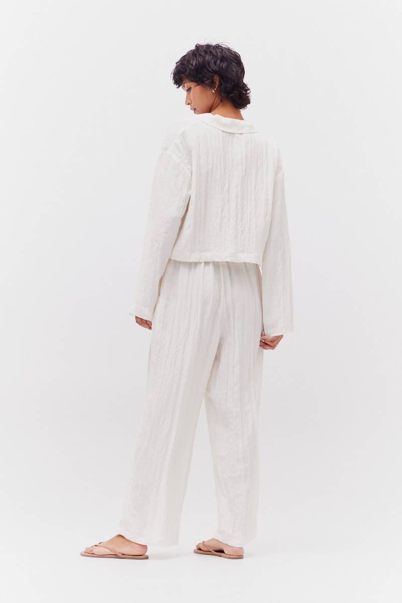 LONG SLEEVES SUMMER SHIRTS: MILK