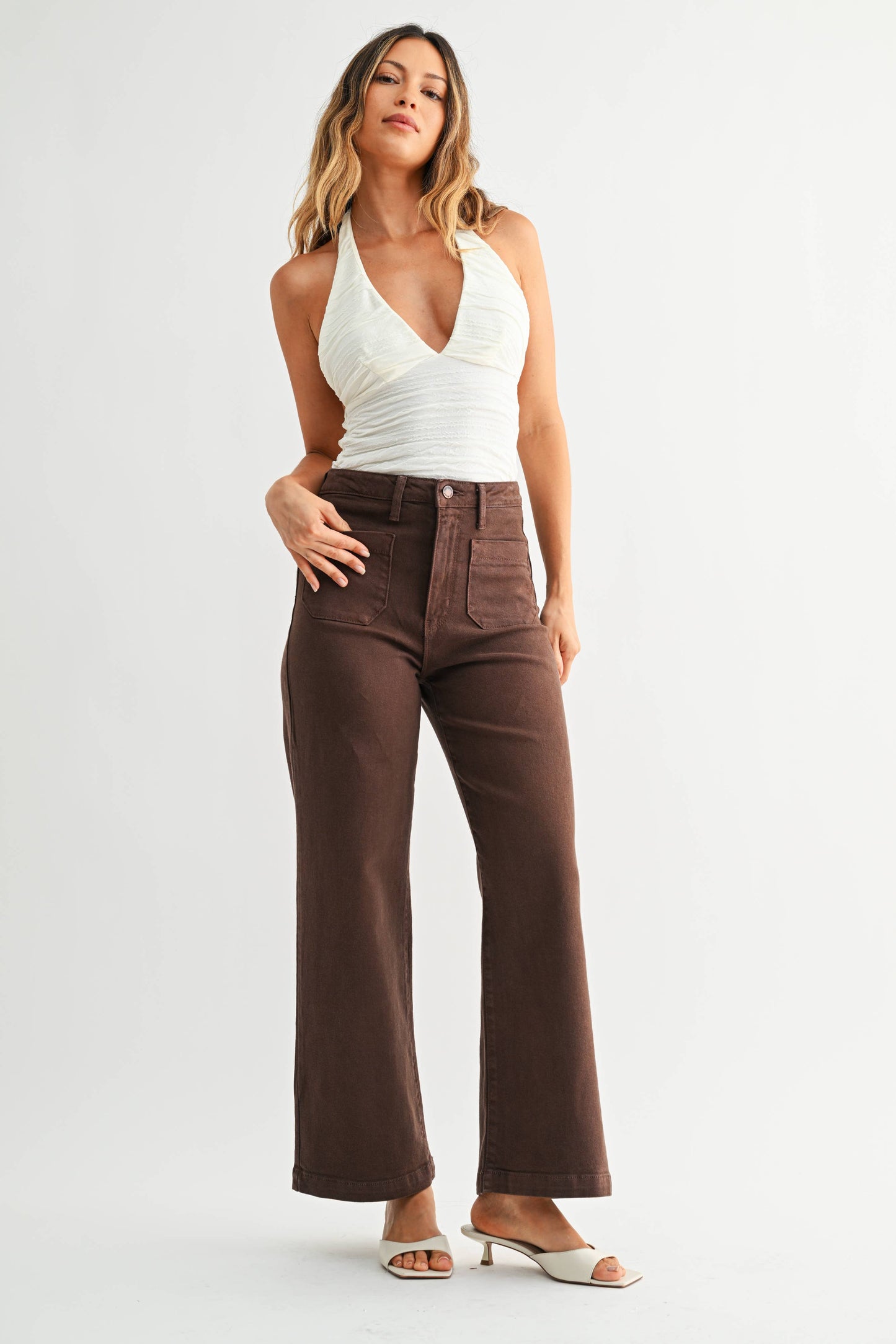 DK BROWN - Patch Pocket Wide Leg