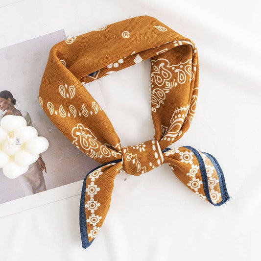 Scarvii - Paisley Square Scarf: YELLOW