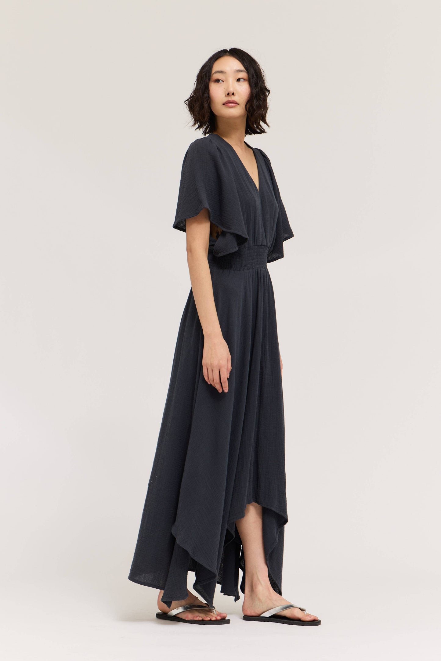 UNBALANCED SKIRT MAXI DRESS: MIDNIGHT