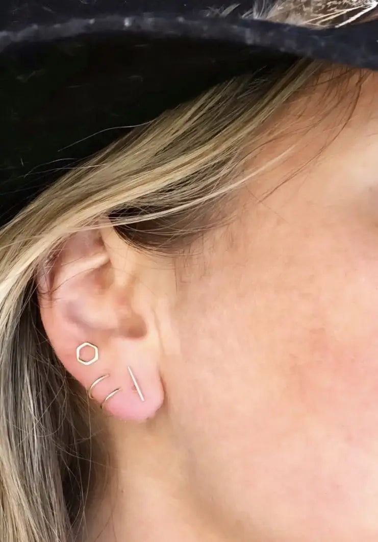 Minimalist - Spiral - Gold Earrings