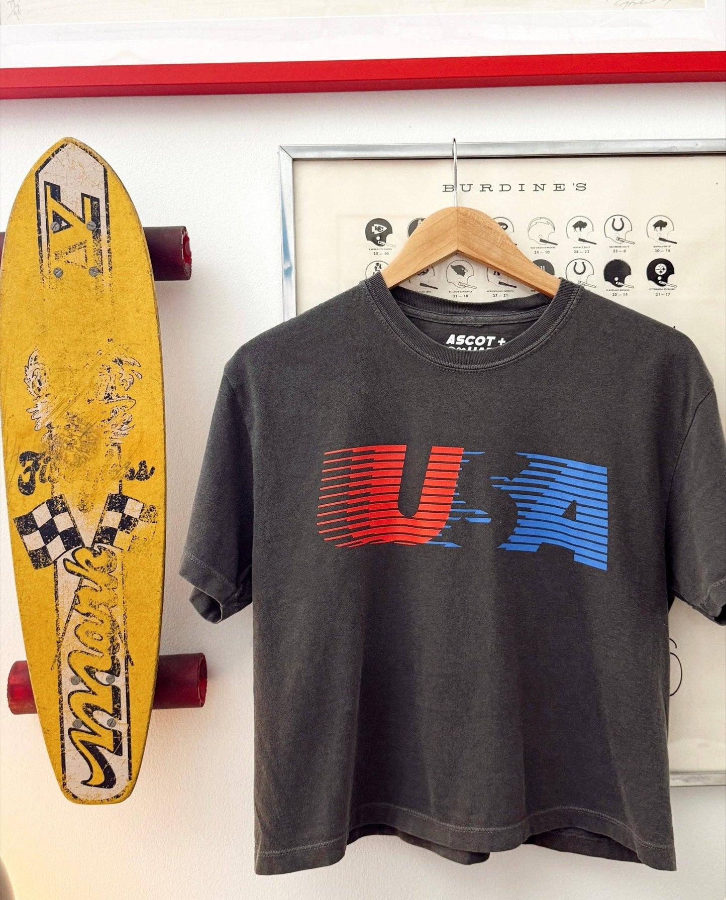 A+H Retro USA Crop Top: Pepper