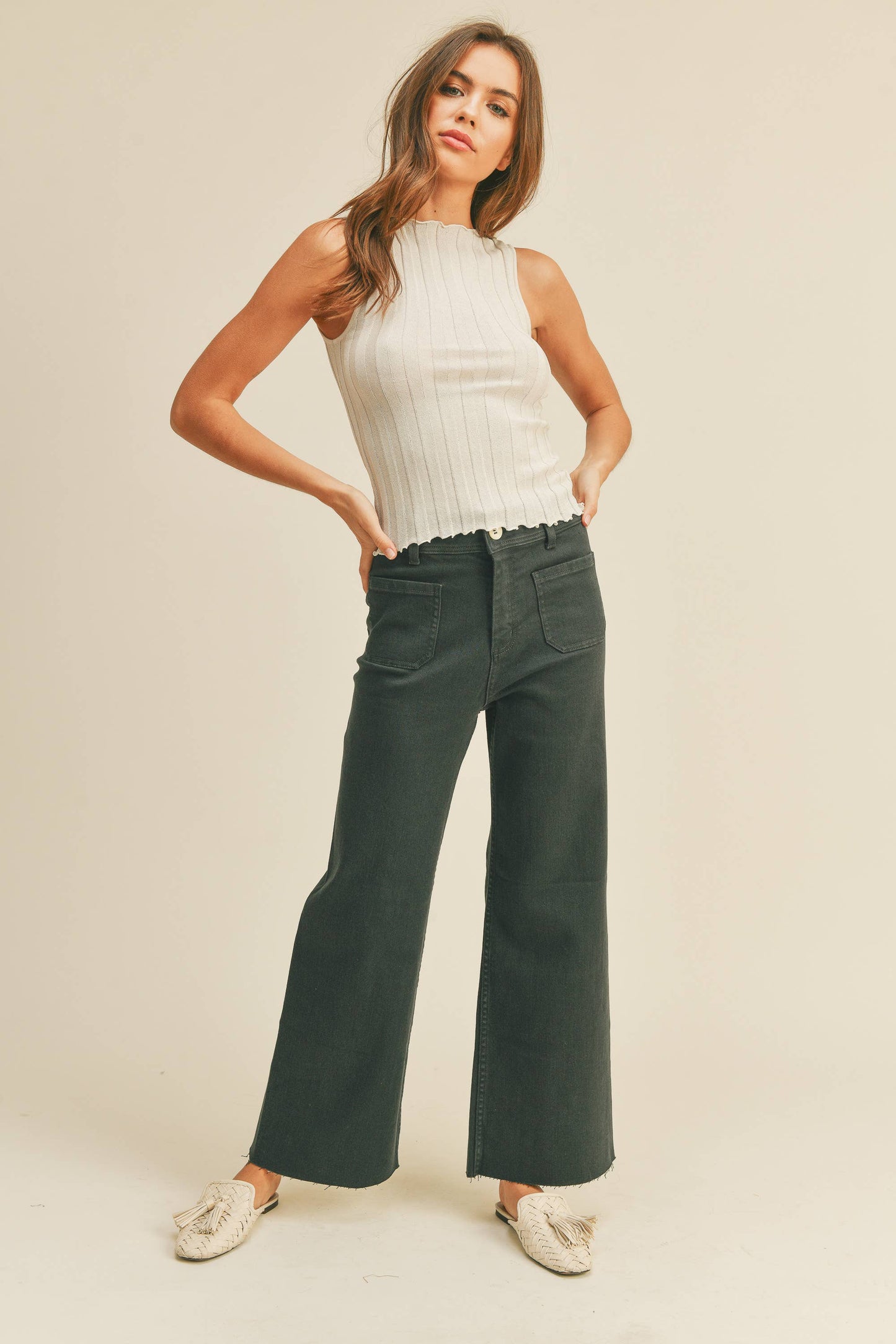 Colette Cropped Front Pocket Pant