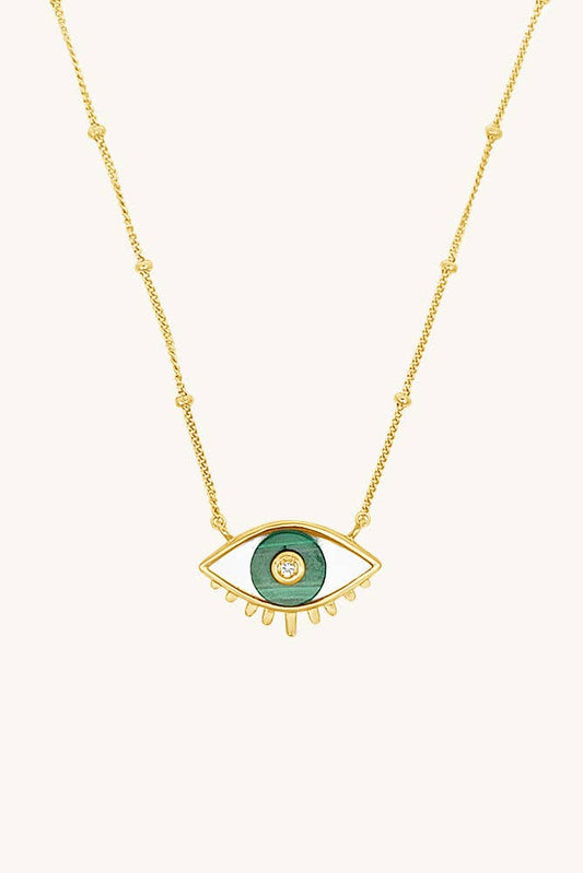 Lover's Eye Necklace - Malachite