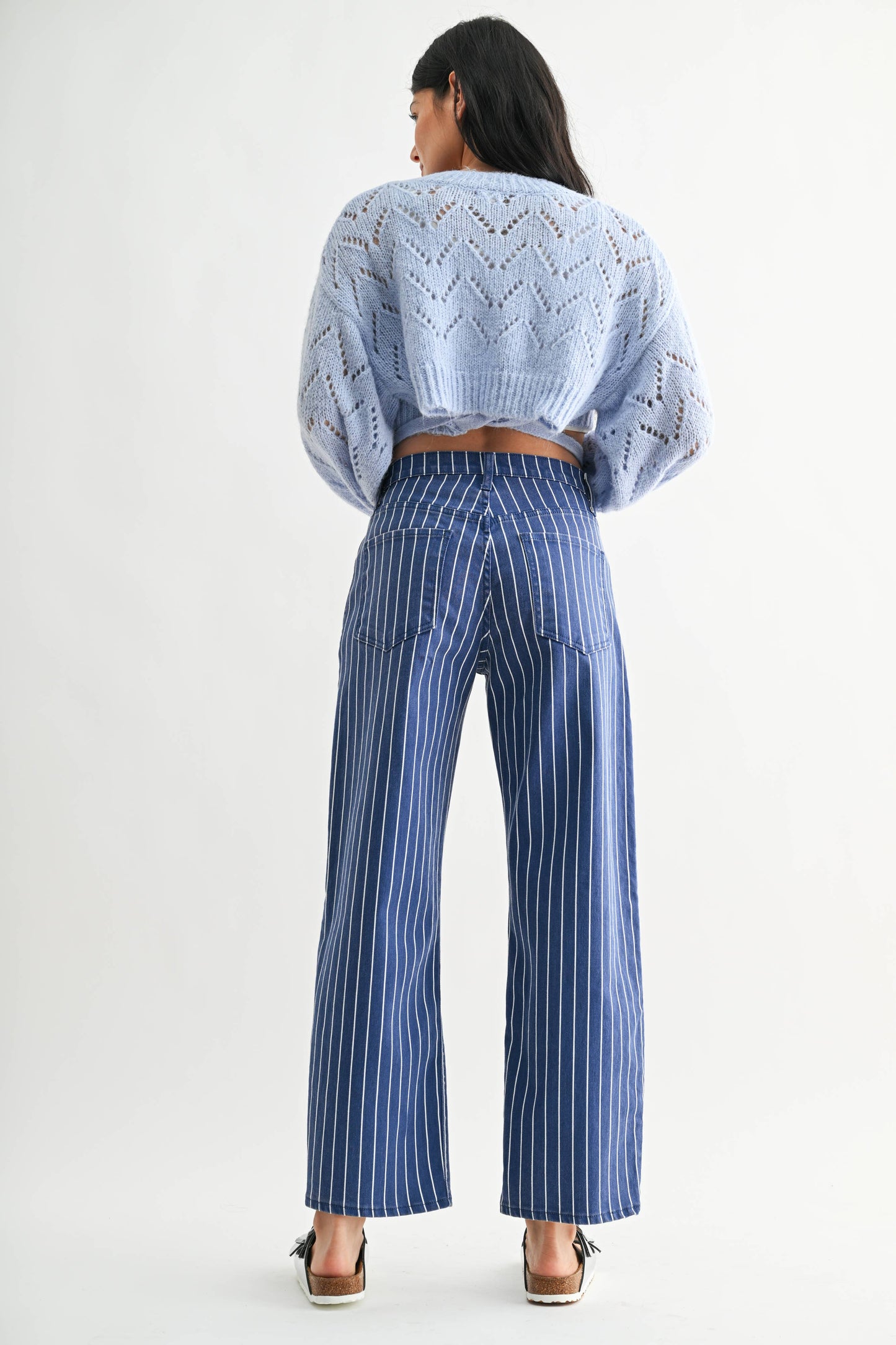 Railroad NAVY STRIPE - Barrel Jean