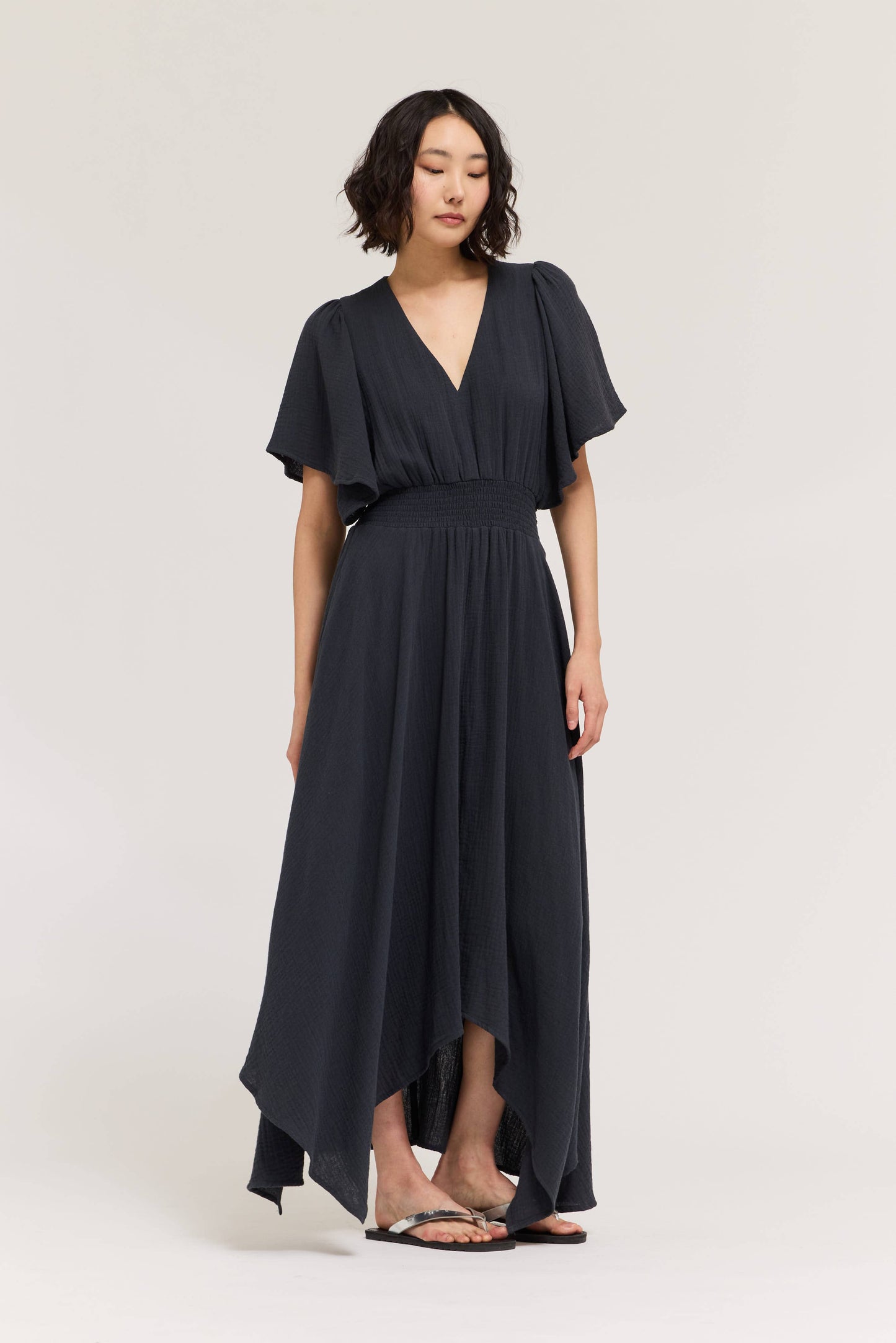 UNBALANCED SKIRT MAXI DRESS: MIDNIGHT