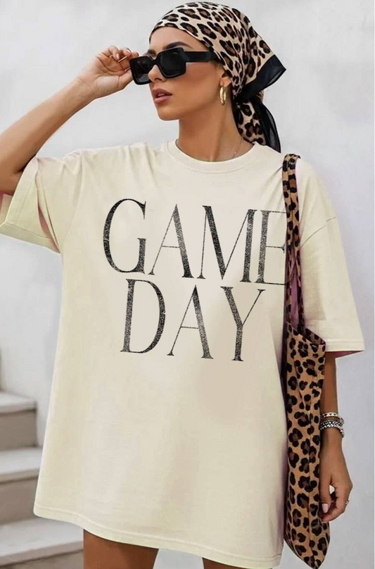 GAMEDAY OVERSIZED TEE: Mineral Oatmeal