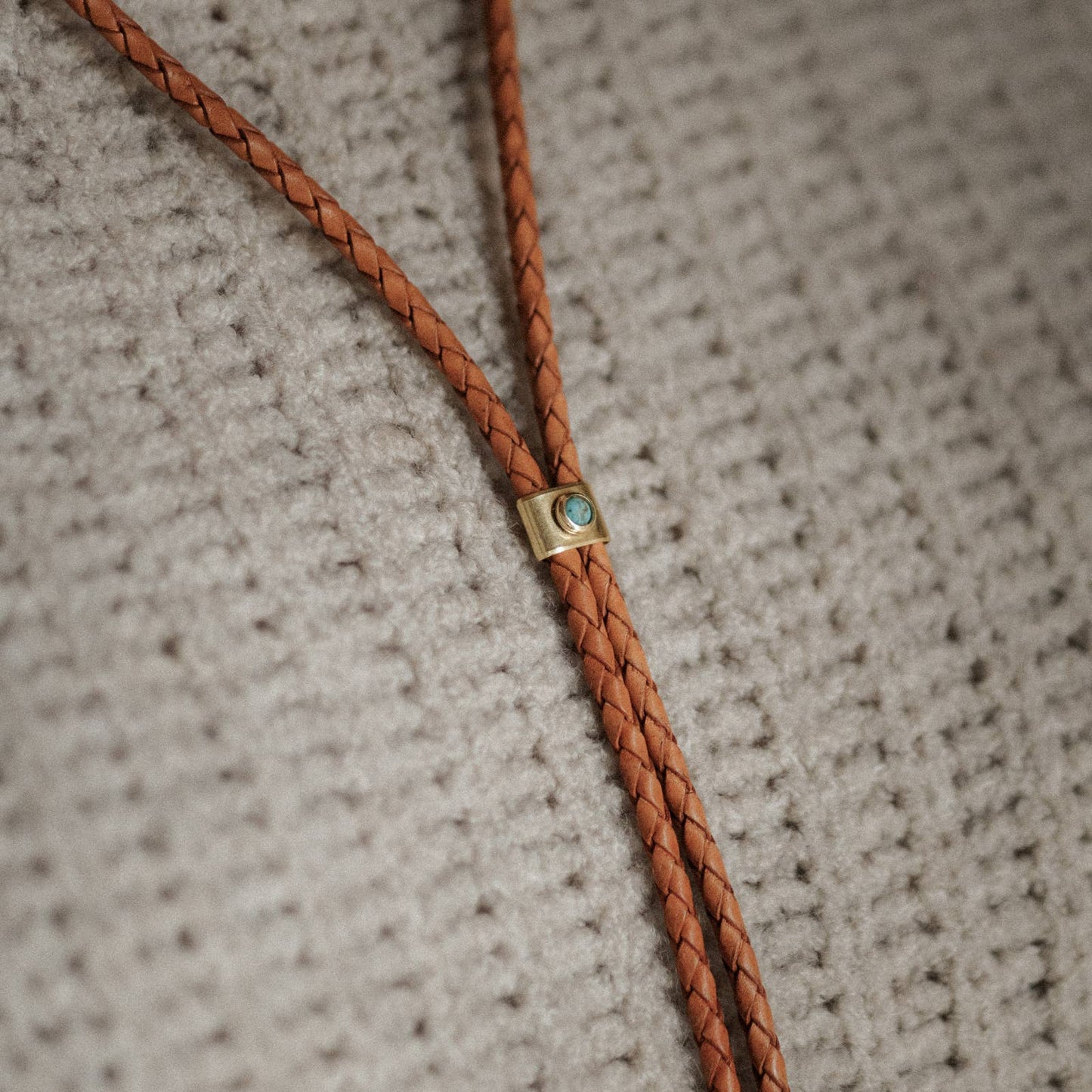 Carlile Bolo Tie: Black / Braided / Brass