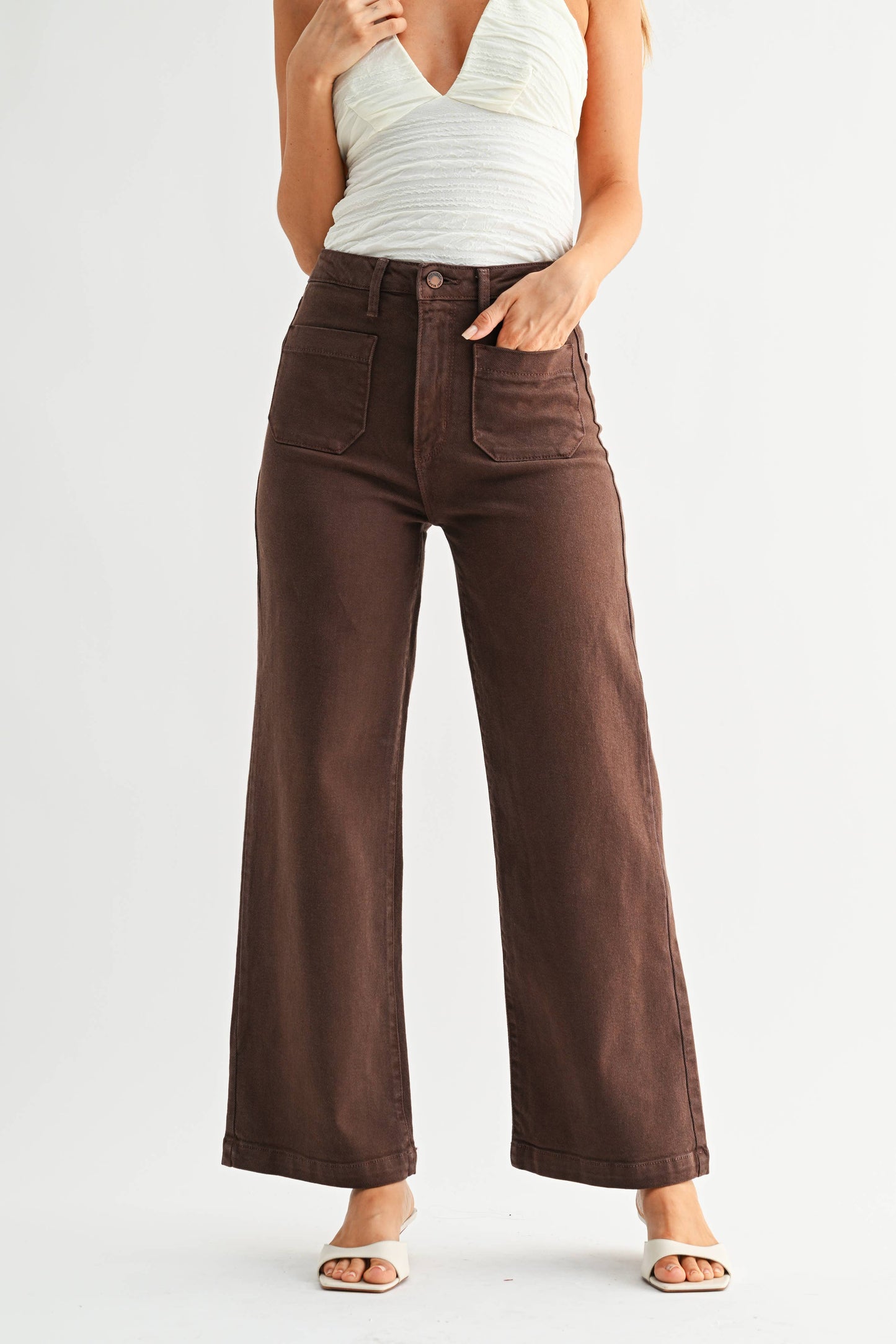DK BROWN - Patch Pocket Wide Leg