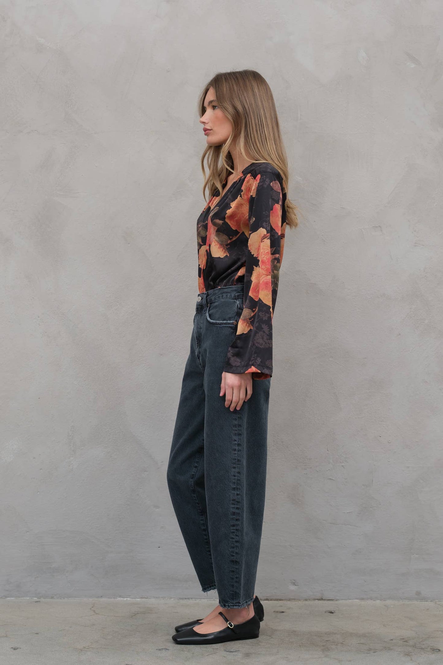Floral Bodysuit: Black Floral
