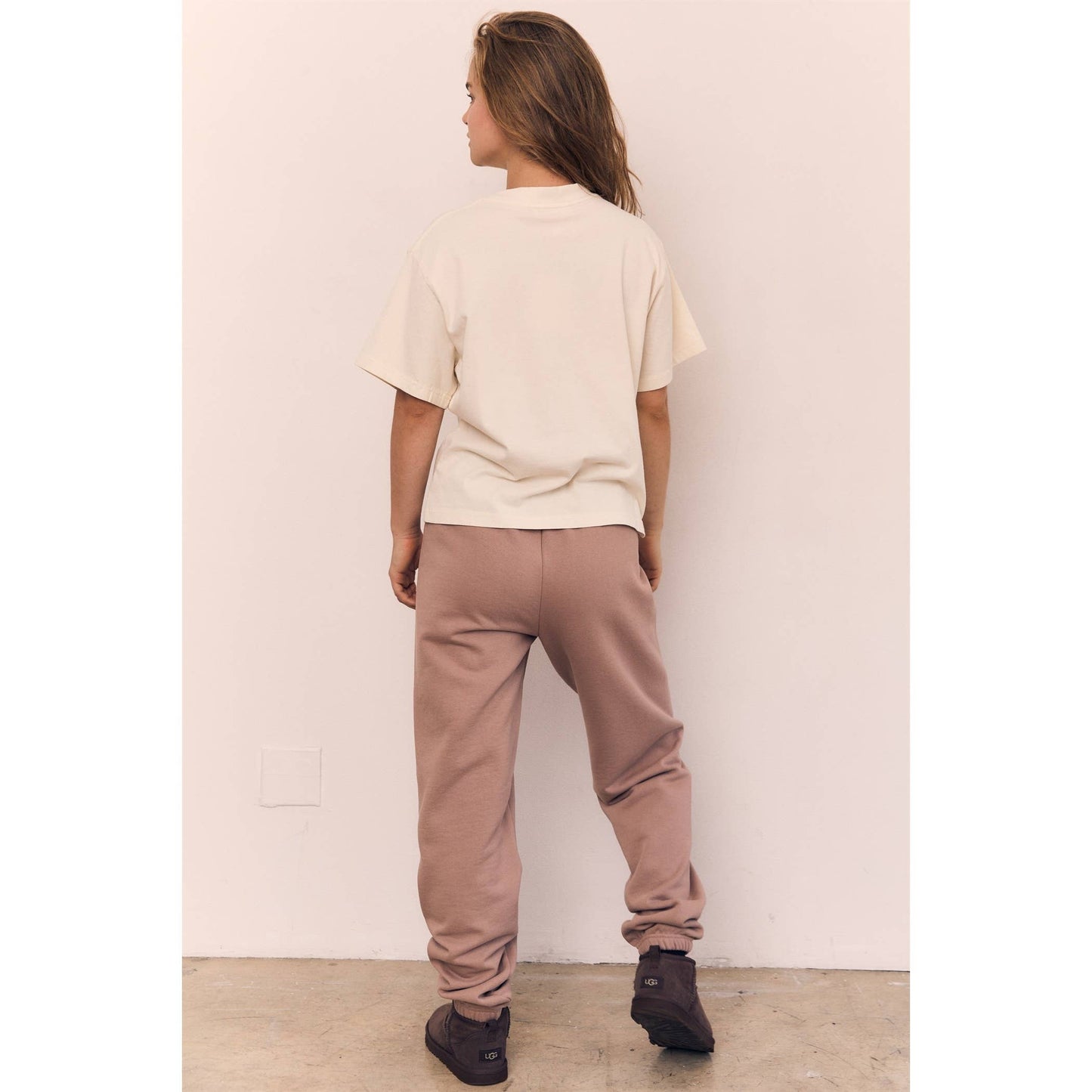Mineral Washed Blank Cotton Tee: OFF WHITE