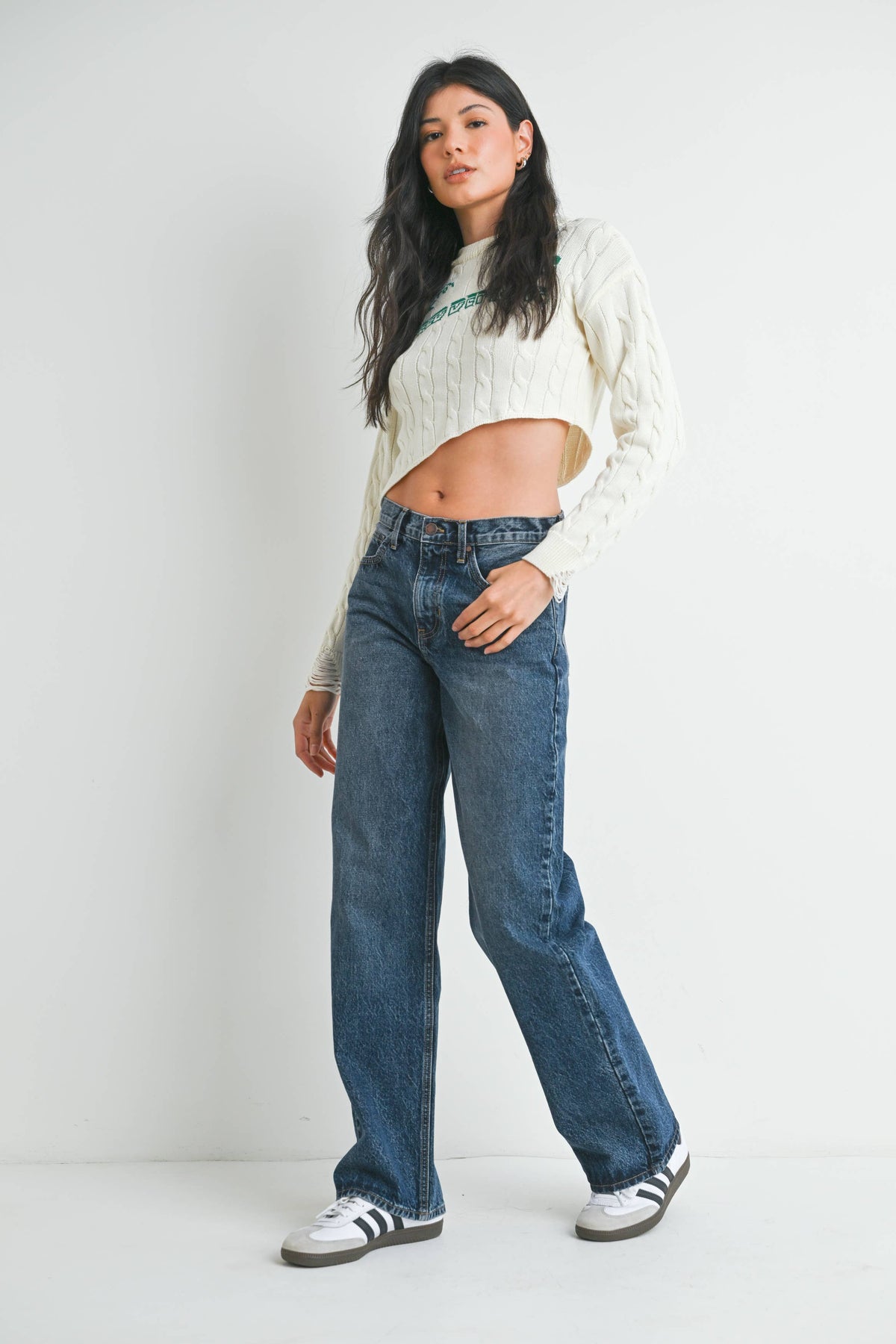 Classic Full Length Relaxed Jeans: DARK DENIM