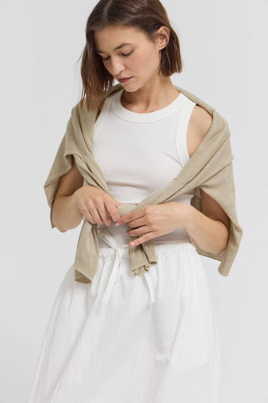 DAILY WEAR EASY JERSEY TANK TOP: OFF WHITE