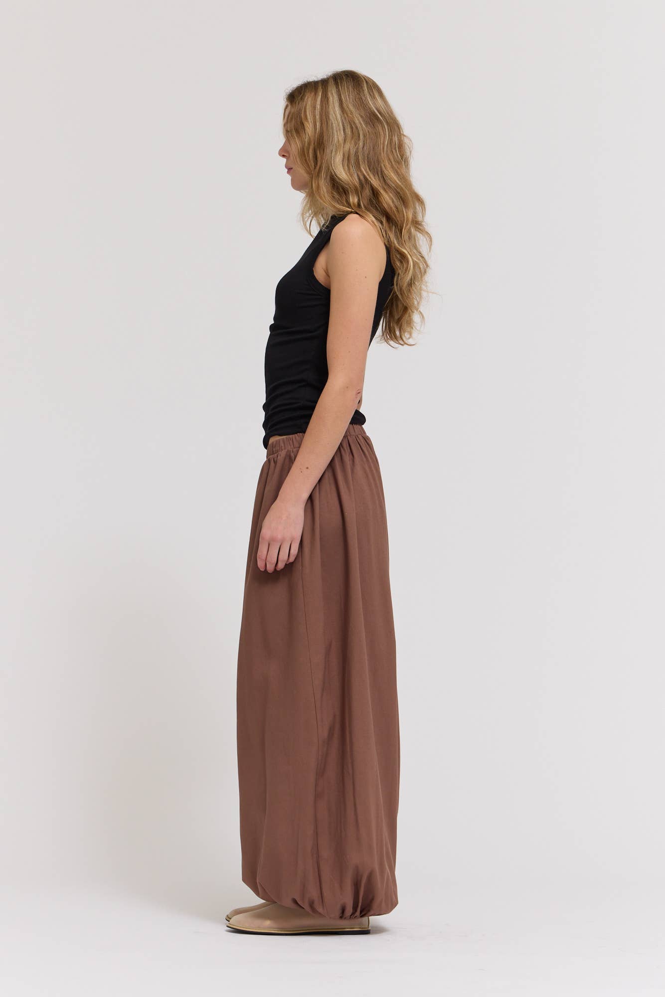 SHEER TANK TOP: Black