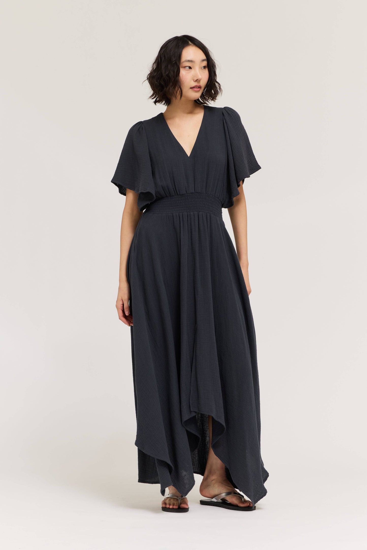UNBALANCED SKIRT MAXI DRESS: MIDNIGHT