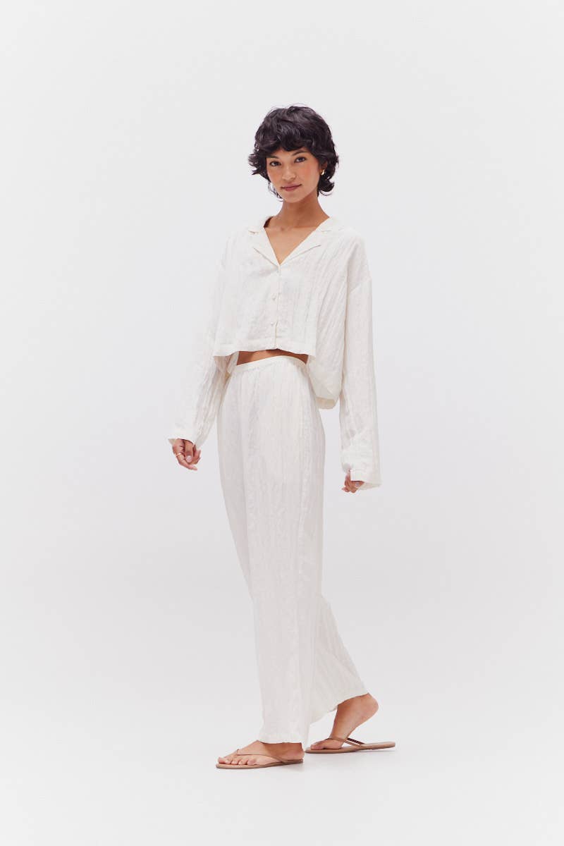 LONG SLEEVES SUMMER SHIRTS: MILK
