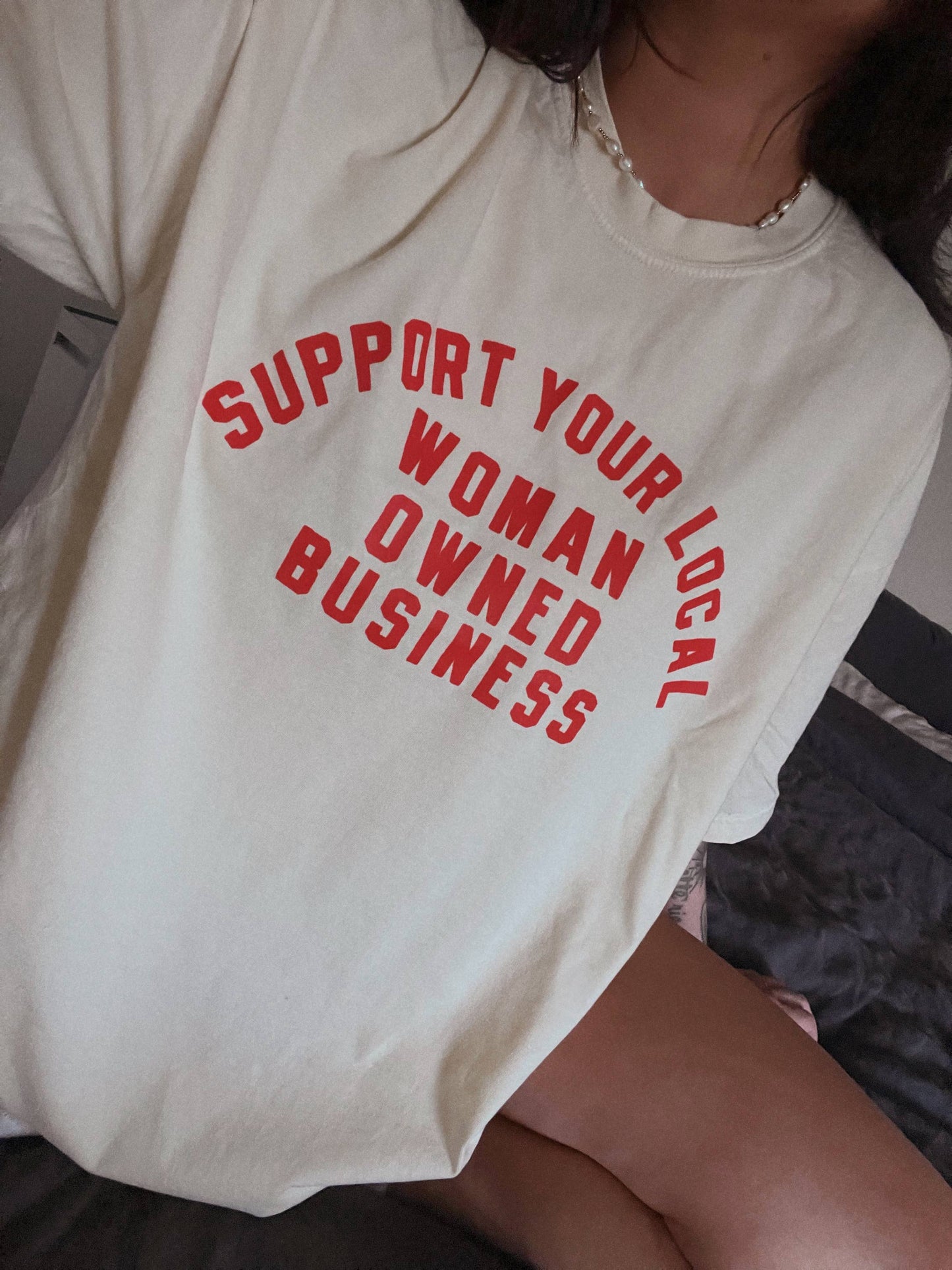 Support your local woman Tee- ivory