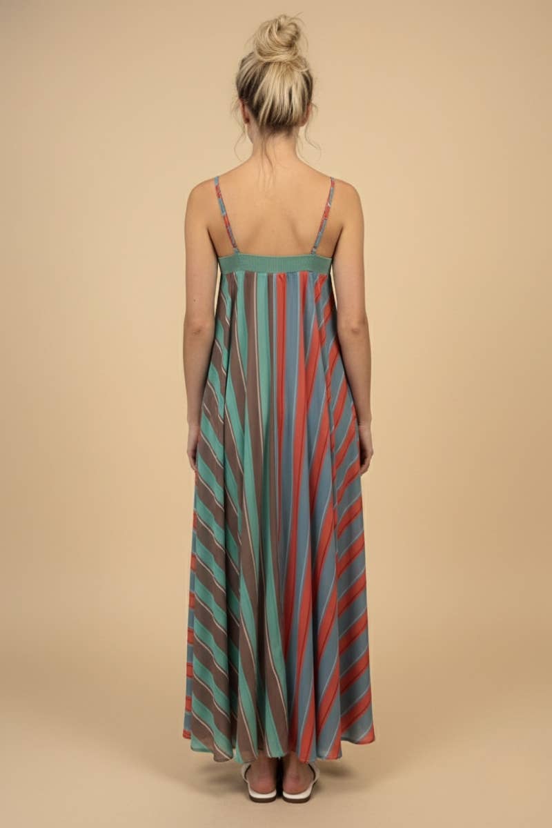 Serafina Striped Maxi: MINT SAGE