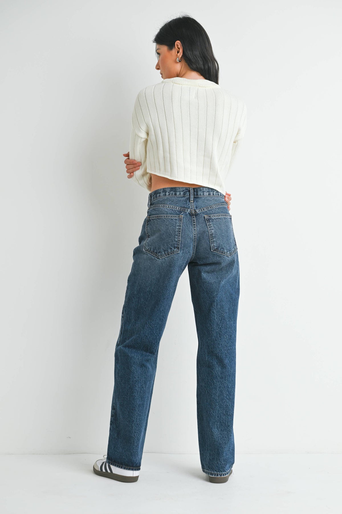 Classic Full Length Relaxed Jeans: DARK DENIM