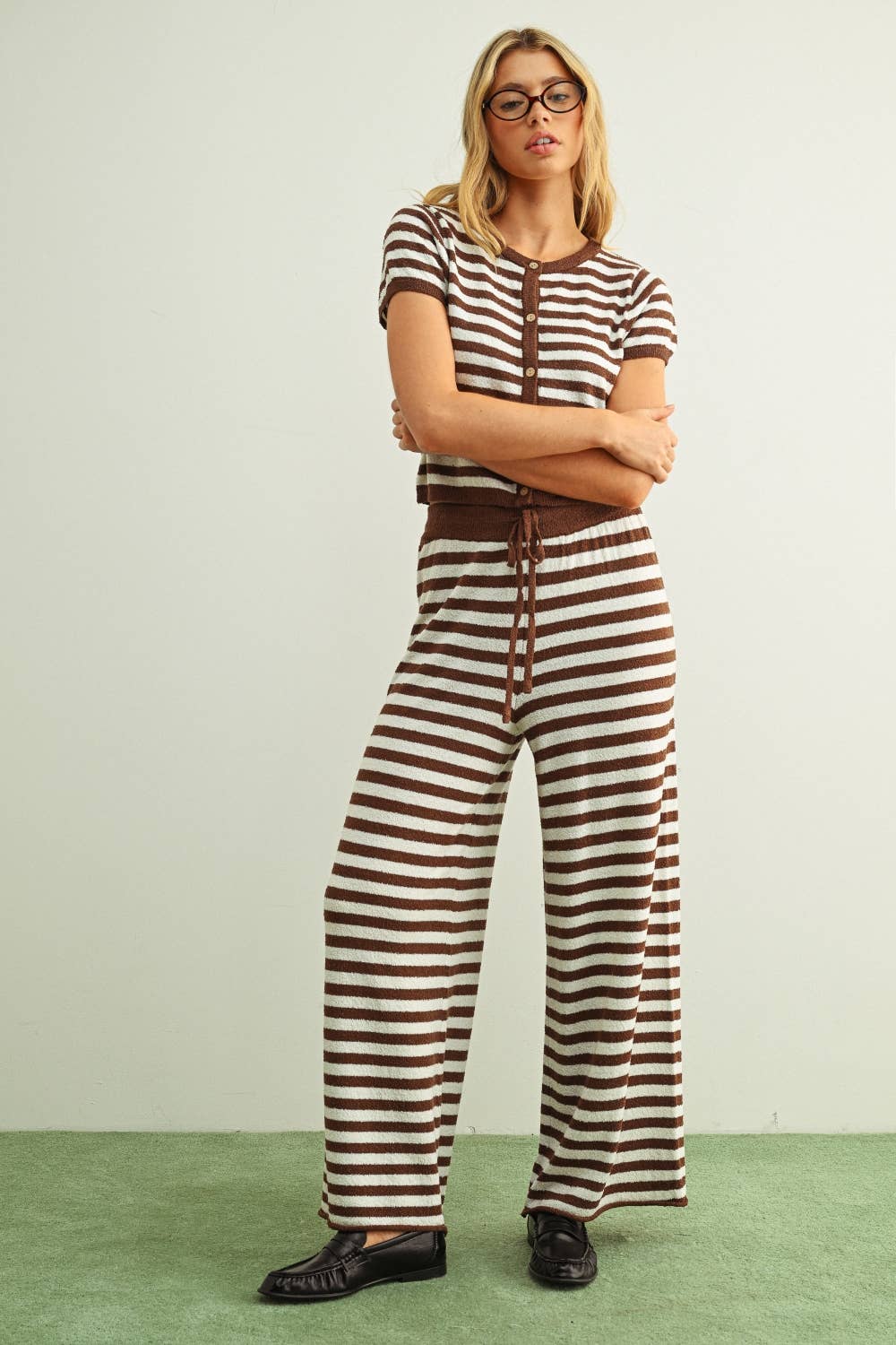 TERRY DAY JET SET: BROWN/WHITE