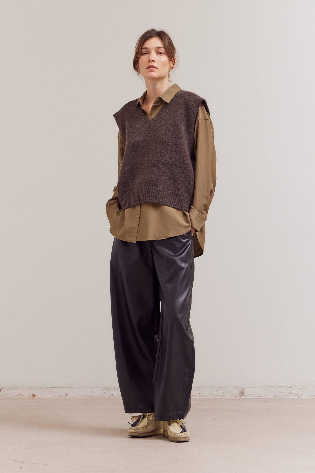 KNIT SHELL: DARK UMBER